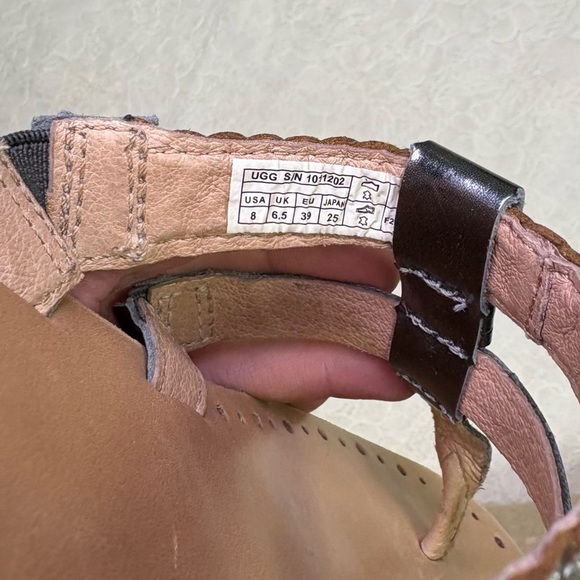 Ugg Womens 8 Shoes Australia Audra Braided Flip Flop Sandal Leather Thong Summer - Picture 6 of 6